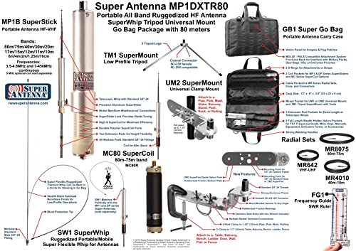 Super-Antenna-MP1DXTR80-HF-SuperWhip-Tripod-All-Band-80m-MP1-Antenna-with-Clamp-Mount-and-Go-Bag-ham-Radio-Amateur-0-1